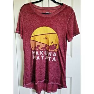 Disney Lion King‎ Size Large Hakuna Matata Lightweight T Shirt Women’s Thin